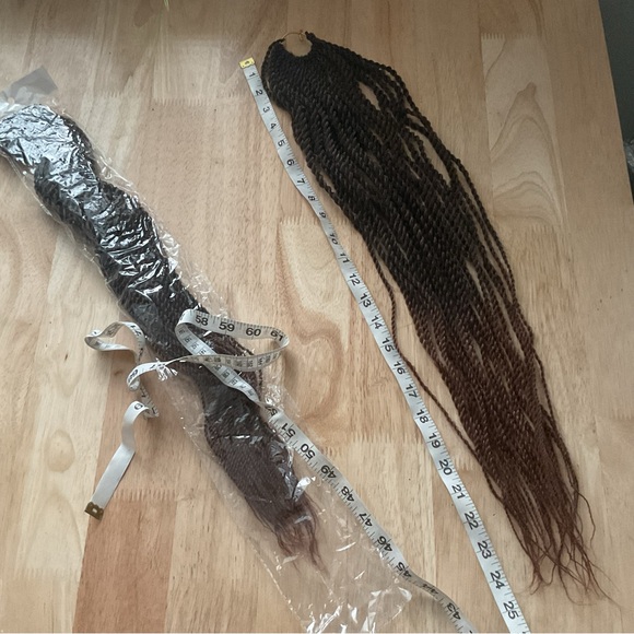 Lot x7 24” Senegalese Spring Twist Crochet Braids Dark Brown to Auburn Ombre - Picture 6 of 10